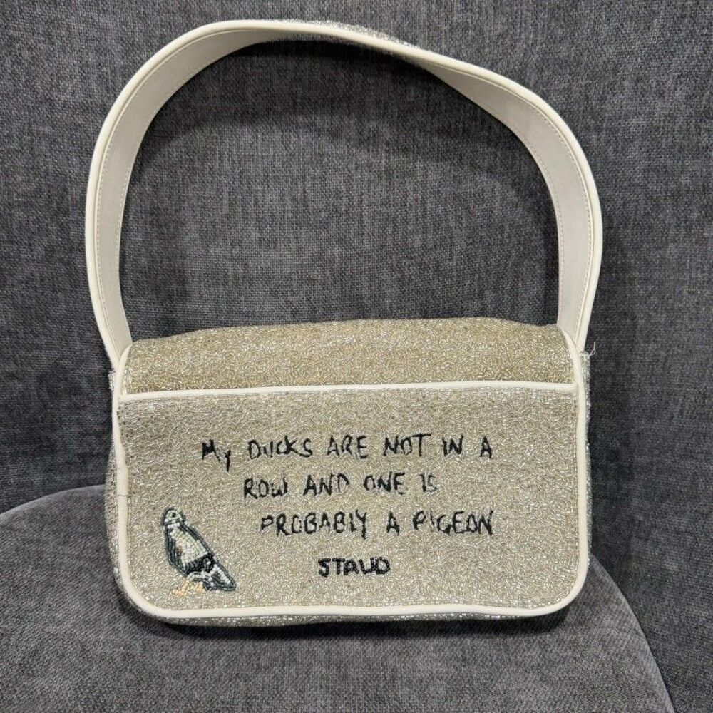 STAUD Tommy Beaded Floral Shoulder Bag Ducks Not in a Row - Picture 11 of 16